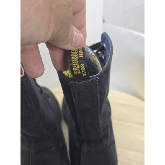 Dr Doc Martens Stratford Canvas Womens Combat Boots Size 8 Canvas black 9-Eye - Picture 8 of 12